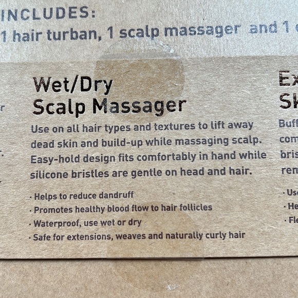 3-PIECE SPA SET - hair turban, scalp massage, and exfoliating. - Picture 7 of 11